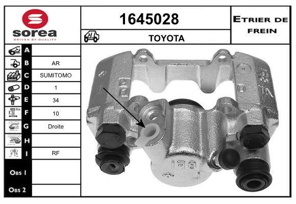 SNRA 1645028 Brake caliper 1645028: Buy near me in Poland at 2407.PL - Good price!