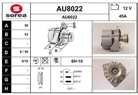 SNRA AU8022 Alternator AU8022: Dobra cena w Polsce na 2407.PL - Kup Teraz!