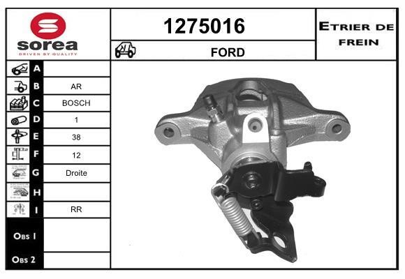 SNRA 1275016 Brake caliper rear right 1275016: Buy near me in Poland at 2407.PL - Good price!