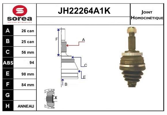 SNRA JH22264A1K Przegub homokinetyczny JH22264A1K: Dobra cena w Polsce na 2407.PL - Kup Teraz!