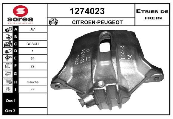 SNRA 1274023 Brake caliper front left 1274023: Buy near me in Poland at 2407.PL - Good price!