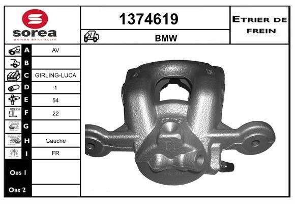 SNRA 1374619 Brake caliper front left 1374619: Buy near me in Poland at 2407.PL - Good price!