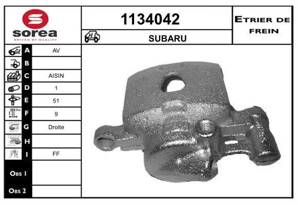 SNRA 1134042 Brake caliper 1134042: Buy near me in Poland at 2407.PL - Good price!