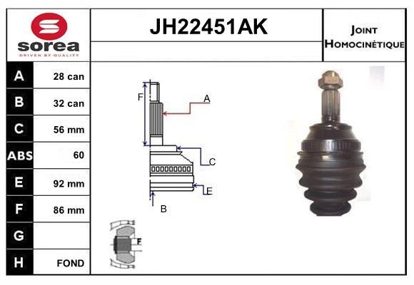 SNRA JH22451AK Przegub homokinetyczny JH22451AK: Dobra cena w Polsce na 2407.PL - Kup Teraz!