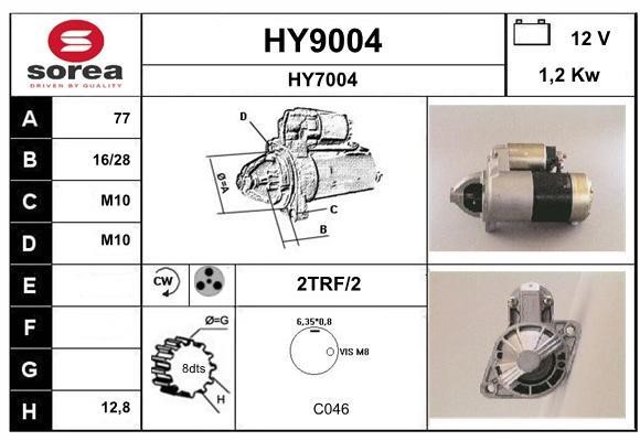 SNRA HY9004 Starter HY9004: Buy near me in Poland at 2407.PL - Good price!