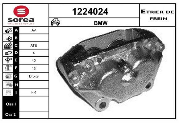 SNRA 1224024 Brake caliper front right 1224024: Buy near me in Poland at 2407.PL - Good price!