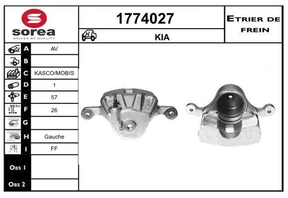 SNRA 1774027 Brake caliper 1774027: Buy near me in Poland at 2407.PL - Good price!