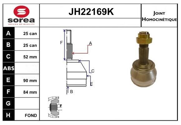 SNRA JH22169K CV joint JH22169K: Buy near me in Poland at 2407.PL - Good price!