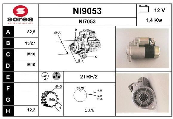 SNRA NI9053 Starter NI9053: Buy near me in Poland at 2407.PL - Good price!