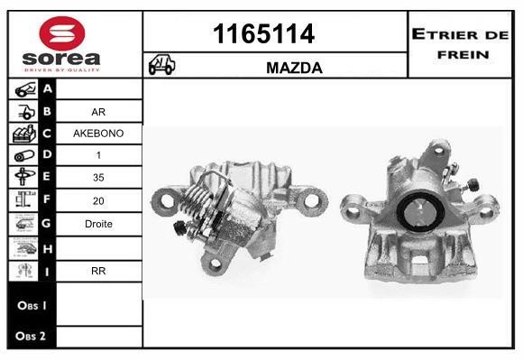 SNRA 1165114 Brake caliper 1165114: Buy near me at 2407.PL in Poland at an Affordable price!