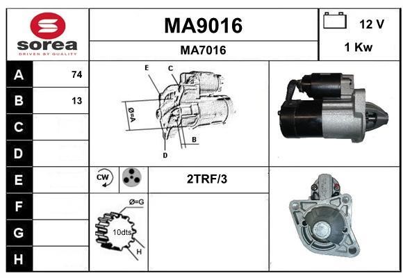 SNRA MA9016 Starter MA9016: Buy near me in Poland at 2407.PL - Good price!