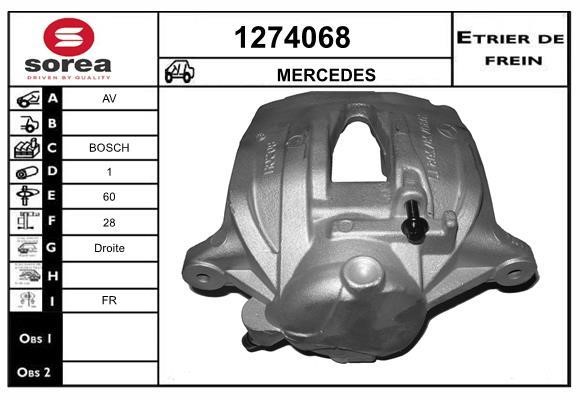 SNRA 1274068 Brake caliper 1274068: Buy near me at 2407.PL in Poland at an Affordable price!