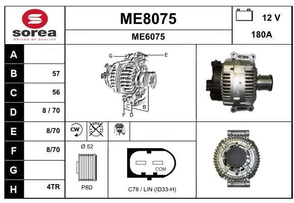SNRA ME8075 Alternator ME8075: Atrakcyjna cena w Polsce na 2407.PL - Zamów teraz!