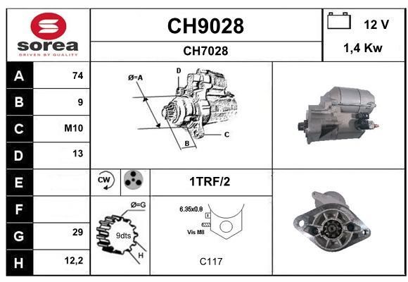 SNRA CH9028 Starter CH9028: Buy near me in Poland at 2407.PL - Good price!