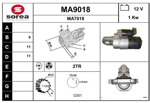 SNRA MA9018 Starter MA9018: Buy near me in Poland at 2407.PL - Good price!