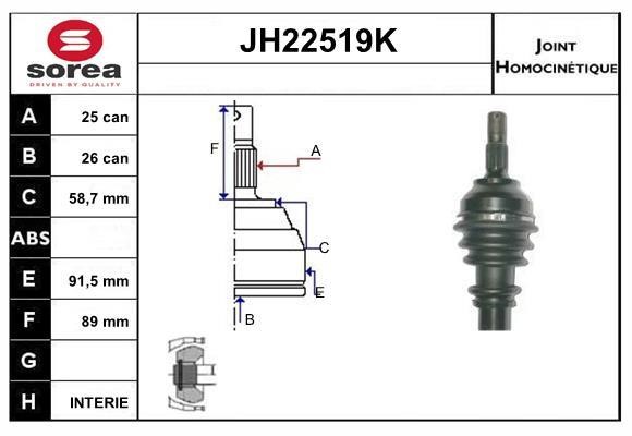 SNRA JH22519K CV joint JH22519K: Buy near me in Poland at 2407.PL - Good price!