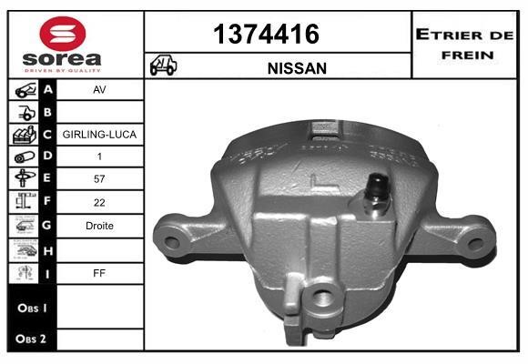 SNRA 1374416 Суппорт тормозной передний правый 1374416: Купить в Польше - Отличная цена на 2407.PL!