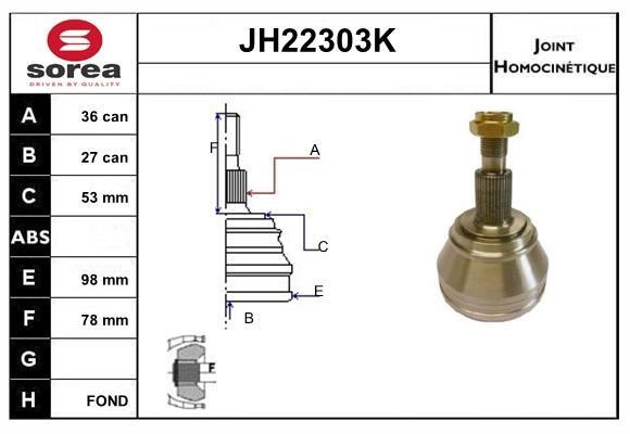 SNRA JH22303K CV joint JH22303K: Buy near me in Poland at 2407.PL - Good price!