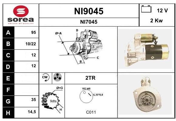 SNRA NI9045 Starter NI9045: Buy near me in Poland at 2407.PL - Good price!