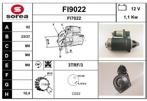 SNRA FI9022 Starter FI9022: Buy near me in Poland at 2407.PL - Good price!