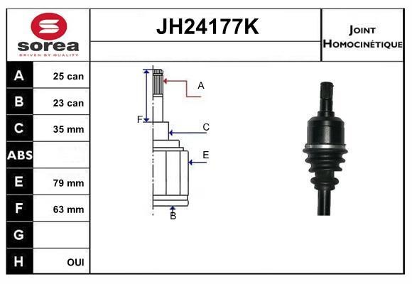 SNRA JH24177K CV joint JH24177K: Buy near me in Poland at 2407.PL - Good price!