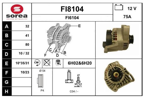 SNRA FI8104 Alternator FI8104: Dobra cena w Polsce na 2407.PL - Kup Teraz!