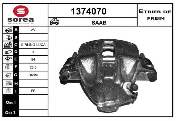 SNRA 1374070 Brake caliper front right 1374070: Buy near me in Poland at 2407.PL - Good price!