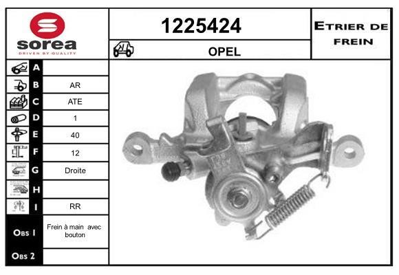SNRA 1225424 Brake caliper rear right 1225424: Buy near me in Poland at 2407.PL - Good price!