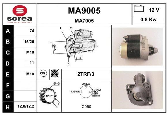 SNRA MA9005 Starter MA9005: Buy near me at 2407.PL in Poland at an Affordable price!