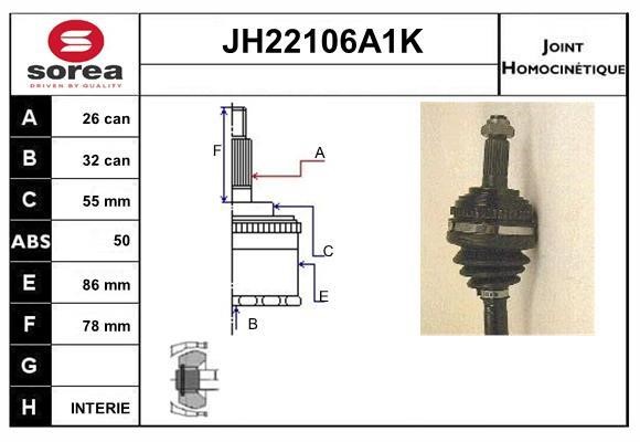 SNRA JH22106A1K CV joint JH22106A1K: Buy near me in Poland at 2407.PL - Good price!