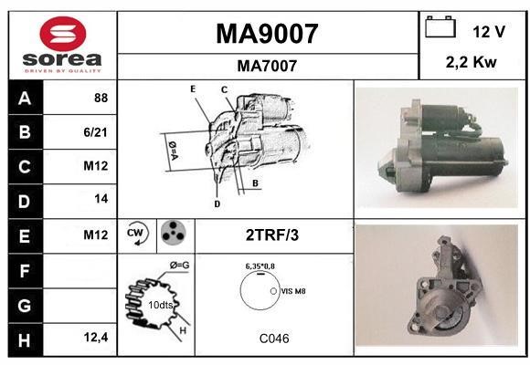 SNRA MA9007 Starter MA9007: Buy near me in Poland at 2407.PL - Good price!