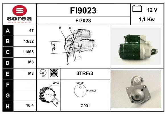 SNRA FI9023 Starter FI9023: Buy near me in Poland at 2407.PL - Good price!