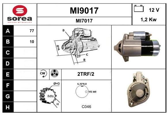 SNRA MI9017 Starter MI9017: Buy near me at 2407.PL in Poland at an Affordable price!