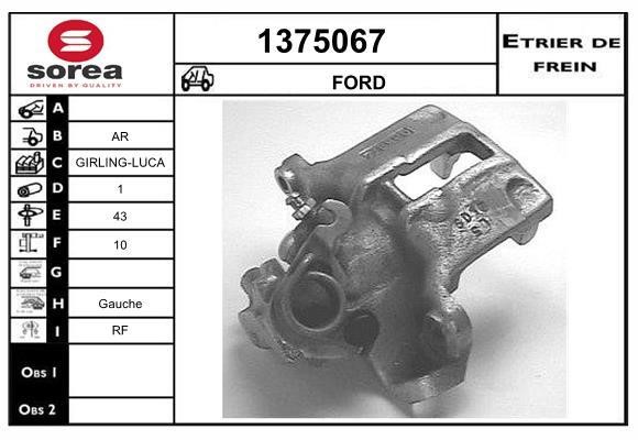 SNRA 1375067 Brake caliper 1375067: Buy near me in Poland at 2407.PL - Good price!