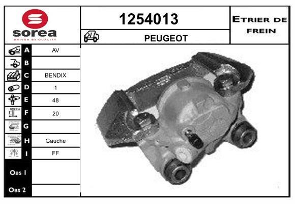 SNRA 1254013 Brake caliper front left 1254013: Buy near me in Poland at 2407.PL - Good price!