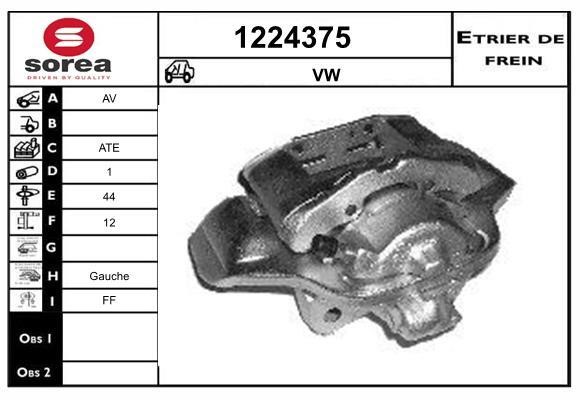 SNRA 1224375 Brake caliper front left 1224375: Buy near me in Poland at 2407.PL - Good price!