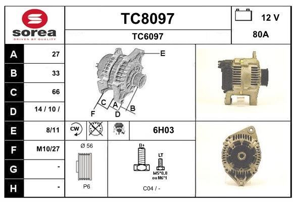 SNRA TC8097 Генератор TC8097: Отличная цена - Купить в Польше на 2407.PL!