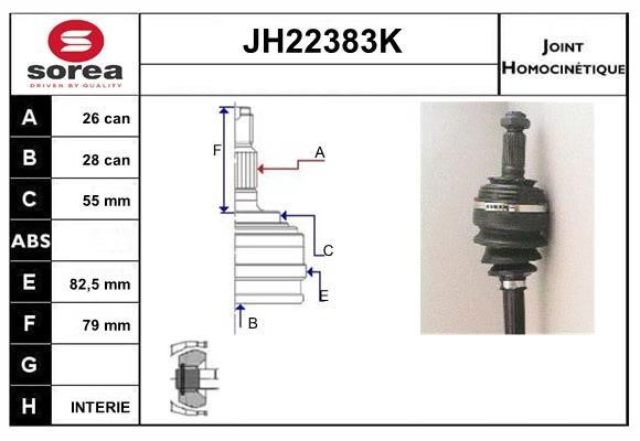SNRA JH22383K Шарнір рівних кутових швидкостей (ШРКШ) JH22383K: Приваблива ціна - Купити у Польщі на 2407.PL!