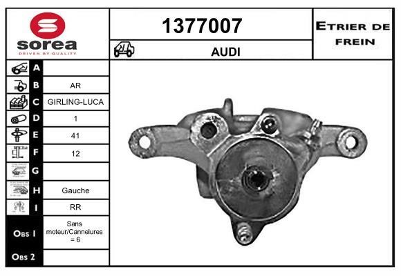 SNRA 1377007 Brake caliper rear left 1377007: Buy near me in Poland at 2407.PL - Good price!