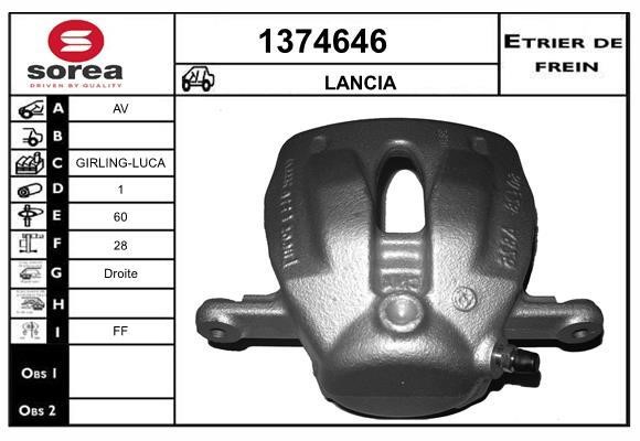 SNRA 1374646 Brake caliper 1374646: Buy near me in Poland at 2407.PL - Good price!