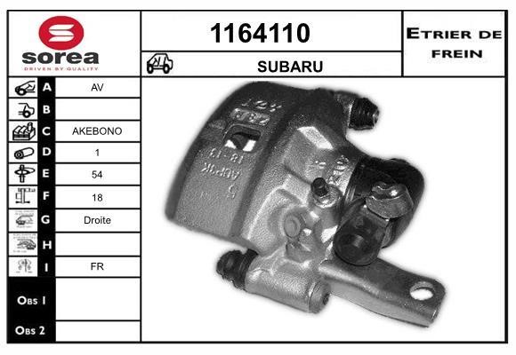 SNRA 1164110 Суппорт тормозной 1164110: Отличная цена - Купить в Польше на 2407.PL!