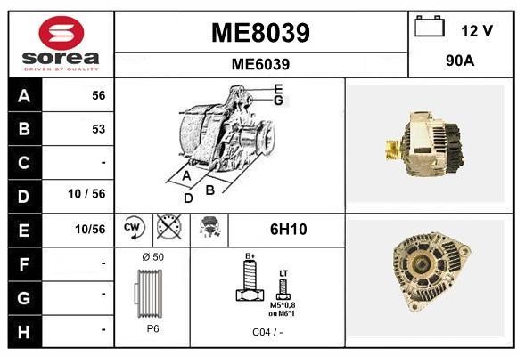 SNRA ME8039 Alternator ME8039: Atrakcyjna cena w Polsce na 2407.PL - Zamów teraz!