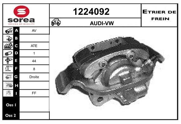 SNRA 1224092 Brake caliper 1224092: Buy near me at 2407.PL in Poland at an Affordable price!