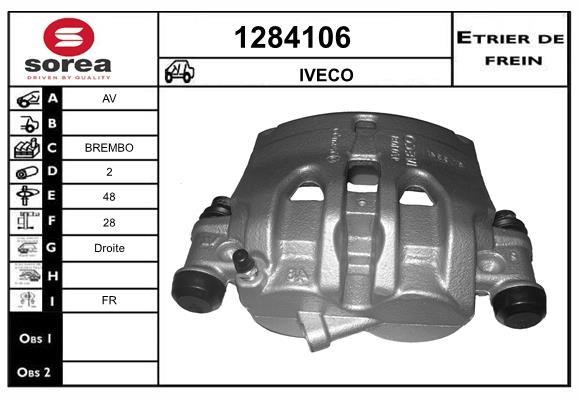 SNRA 1284106 Brake caliper front right 1284106: Buy near me in Poland at 2407.PL - Good price!