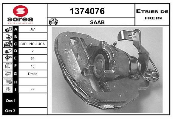 SNRA 1374076 Brake Caliper 1374076: Buy near me in Poland at 2407.PL - Good price!