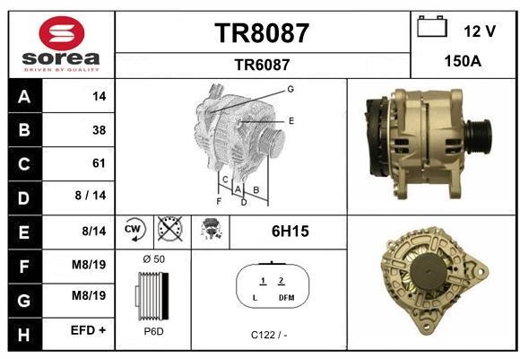 SNRA TR8087 Alternator TR8087: Atrakcyjna cena w Polsce na 2407.PL - Zamów teraz!