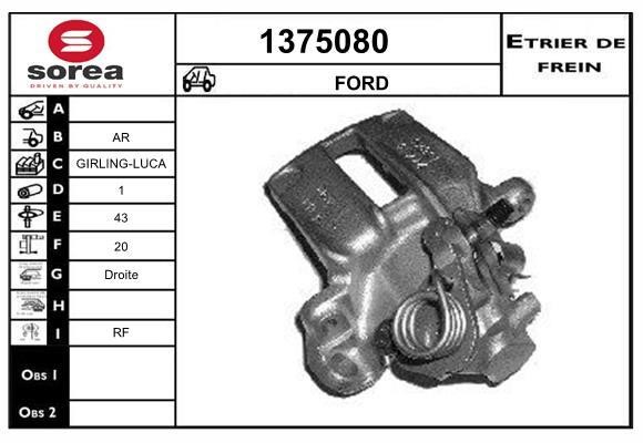 SNRA 1375080 Суппорт тормозной 1375080: Отличная цена - Купить в Польше на 2407.PL!