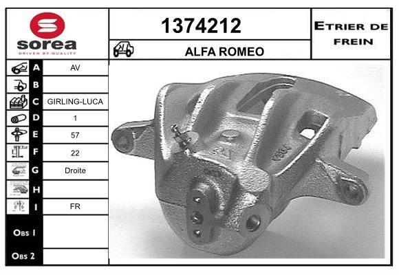 SNRA 1374212 Brake caliper 1374212: Buy near me in Poland at 2407.PL - Good price!