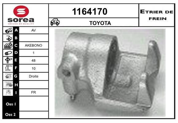 SNRA 1164170 Brake caliper 1164170: Buy near me in Poland at 2407.PL - Good price!