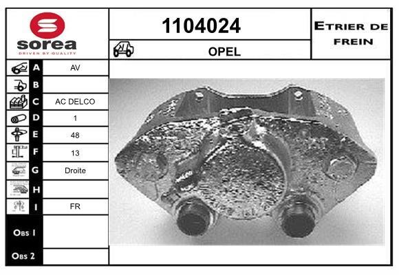 SNRA 1104024 Brake caliper 1104024: Buy near me in Poland at 2407.PL - Good price!